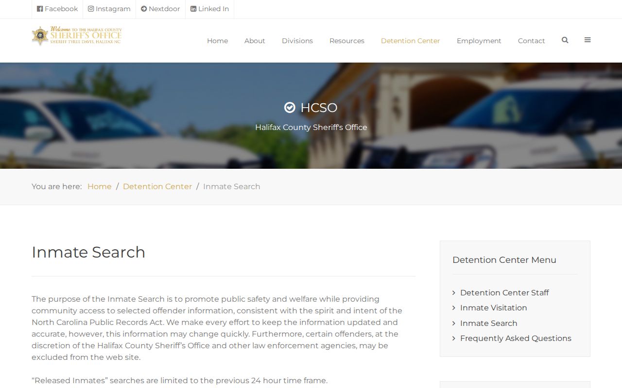 Halifax County released inmates 24-hour search notice