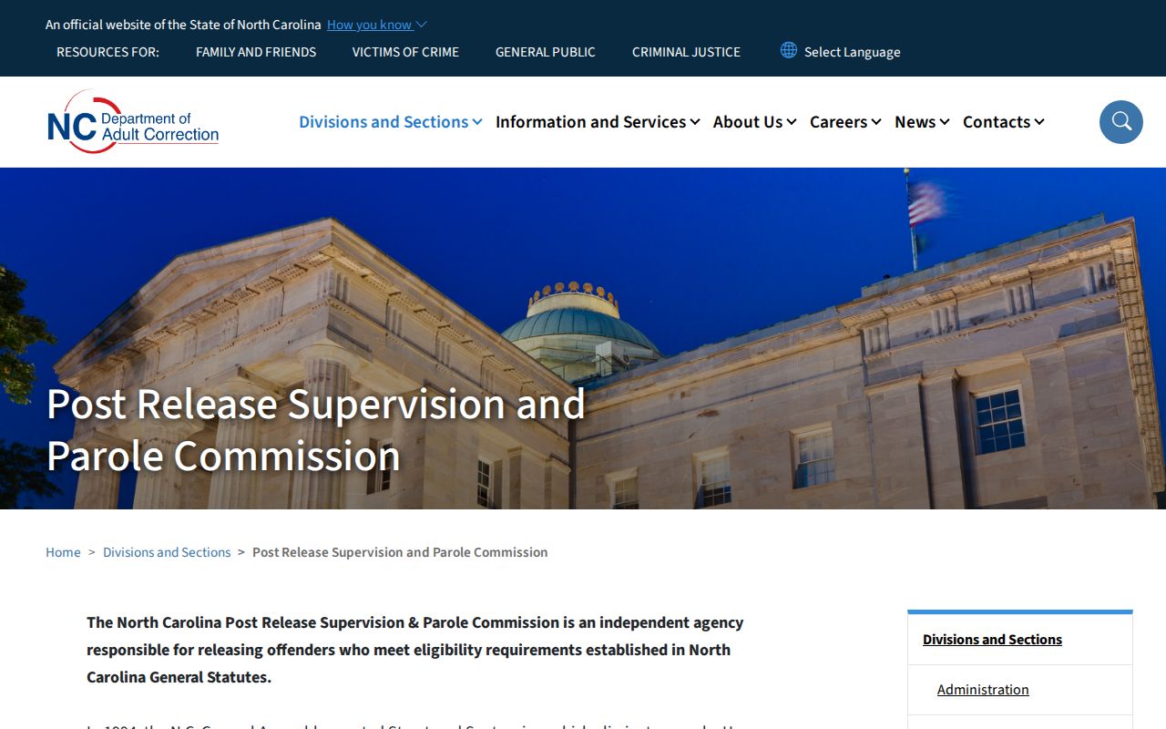 North Carolina Commission file review notice for Halifax County parole records